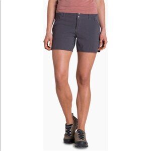 Kuhl Nylon Trekr 55 Women's grey nylon shorts Size 2 Hiking Travel Adventure